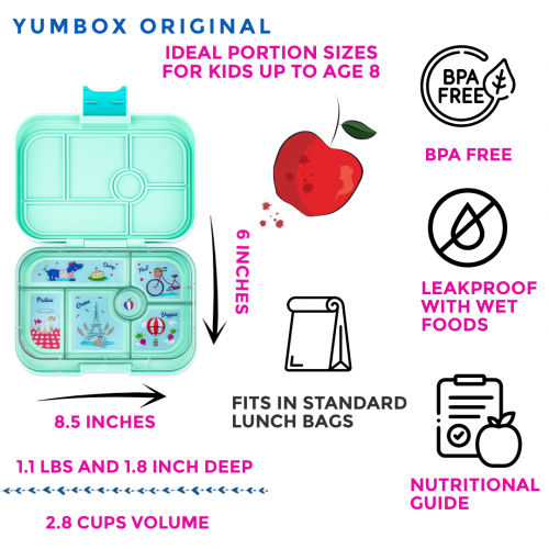 Yumbox Classic 6 Compartment Lunchbox Serene Aqua